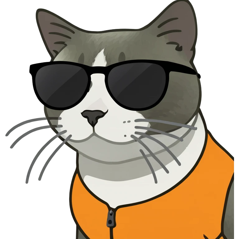 Cat with sunglasses emoji