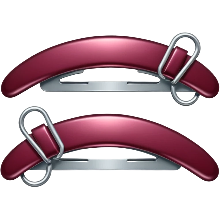 burgundy hairclips emoji