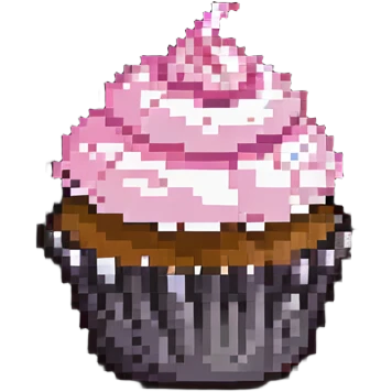 cupcake with pink icing emoji