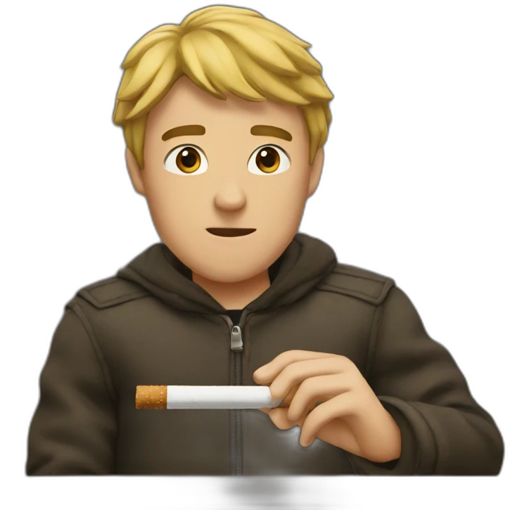 Arthur and cigarette in moûts emoji