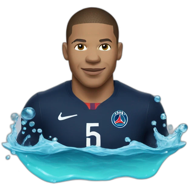 Mbappé in the water emoji