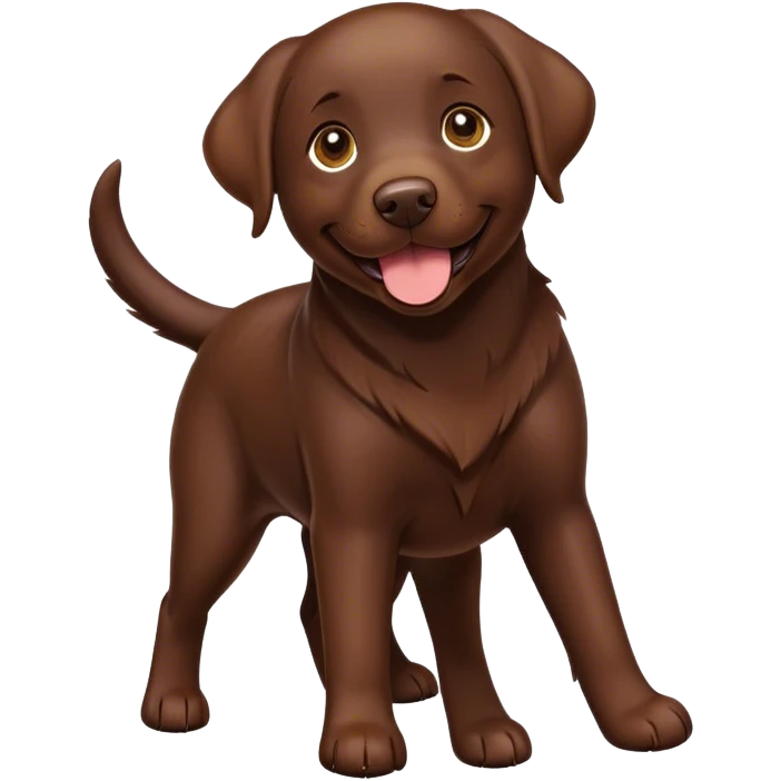 Chocolate Labrador  emoji