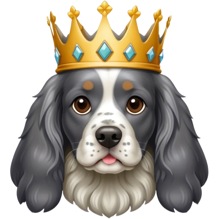 dark grey merle english cocker spaniel lord emoji