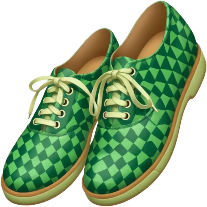 green patterned shoes  emoji