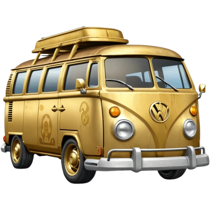 Tarnished Hot wheels 1971 C-3po Volkswagen caravan with rear spoiler  emoji