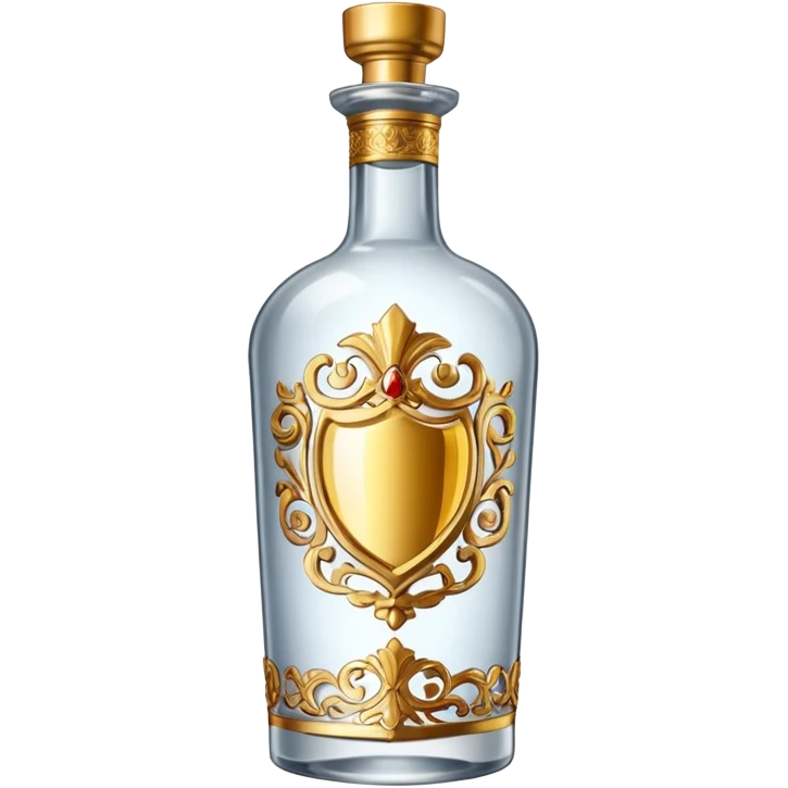 a golden bottle of vodka emoji