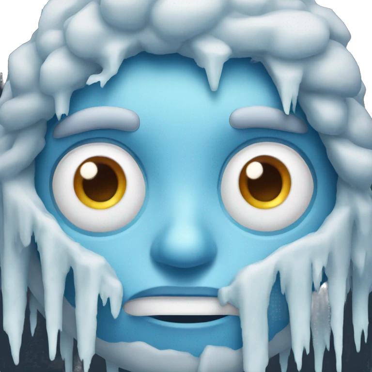 frozen face with three eyes emoji