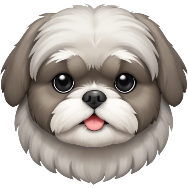 A gray shih tzu dog emoji