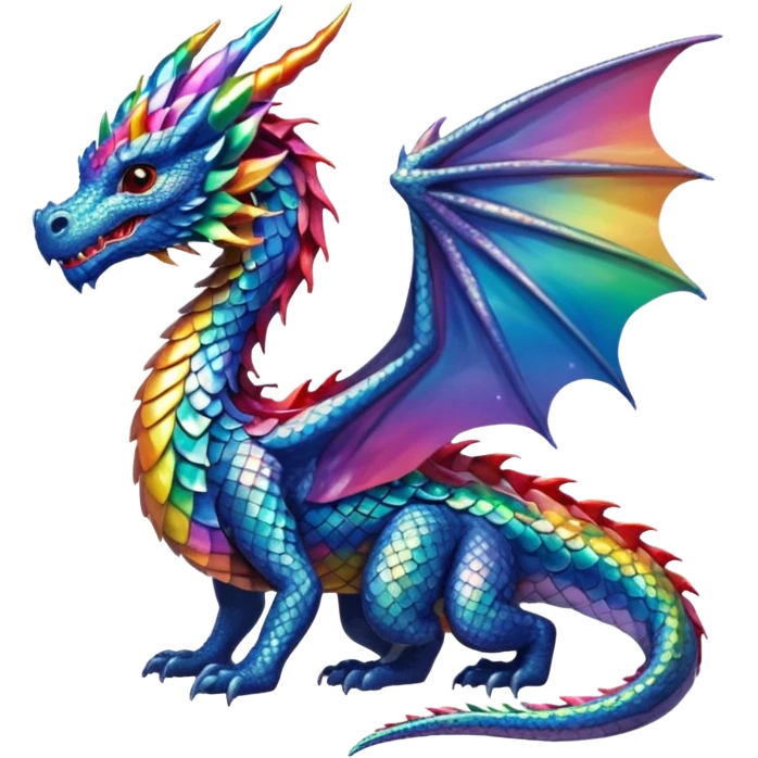 Rainbow dragon emoji