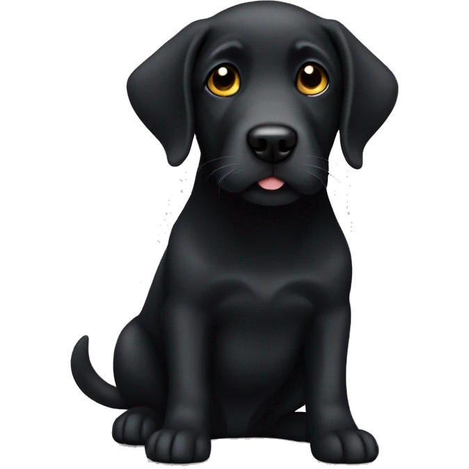 small black lab emoji