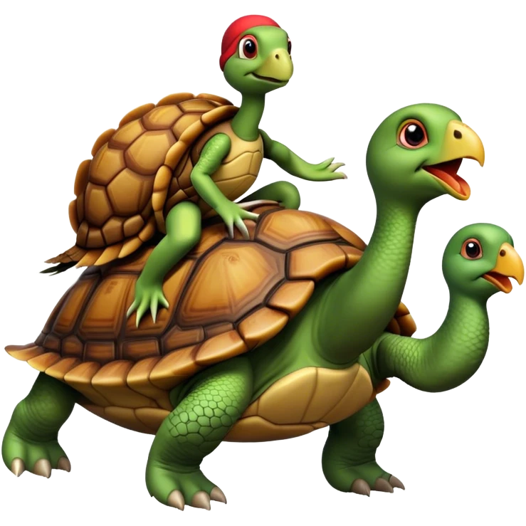 turtle riding turkey emoji
