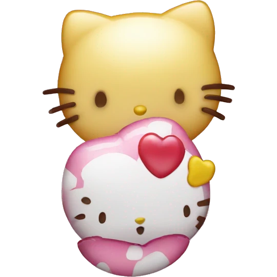 Hello kitty kiss emoji