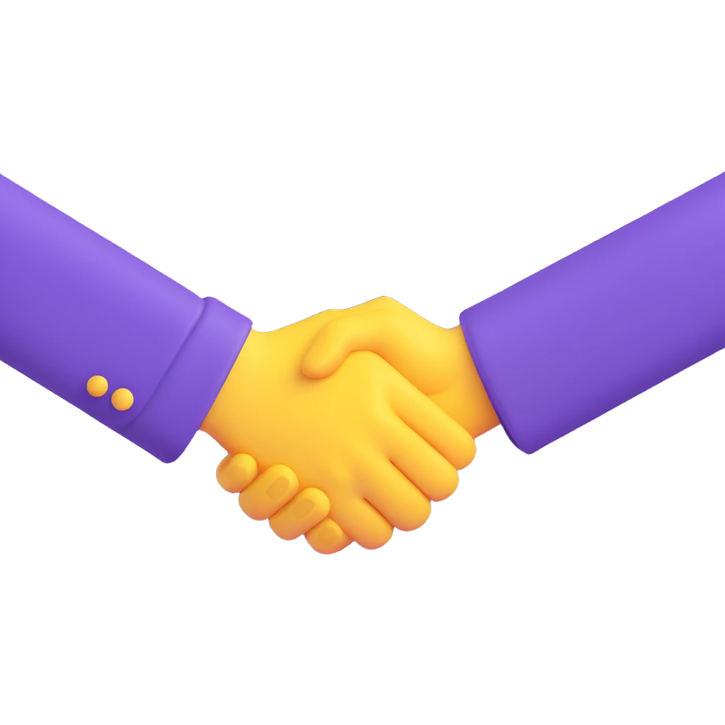 purple team cyber security emoji with a stylized hacker and defender handshake, purple theme in modern emoji style emoji