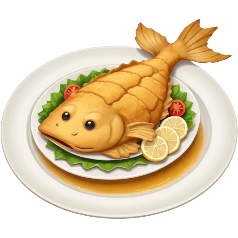 dishes with fried catfish emoji