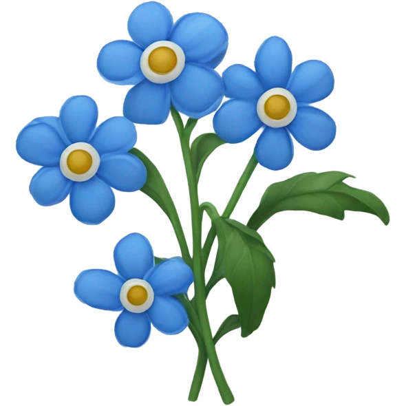Blue flowers  emoji