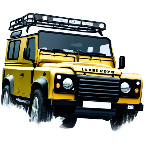 A Land Rover Defender traversing water emoji