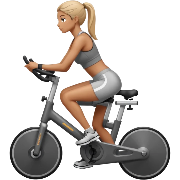 Bicycles Ergonomic bicycle of gym: seated woman  emoji