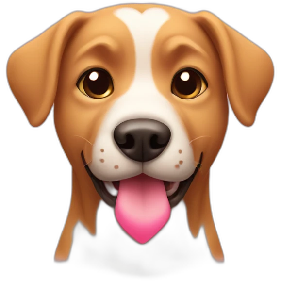 dog with hearts emoji