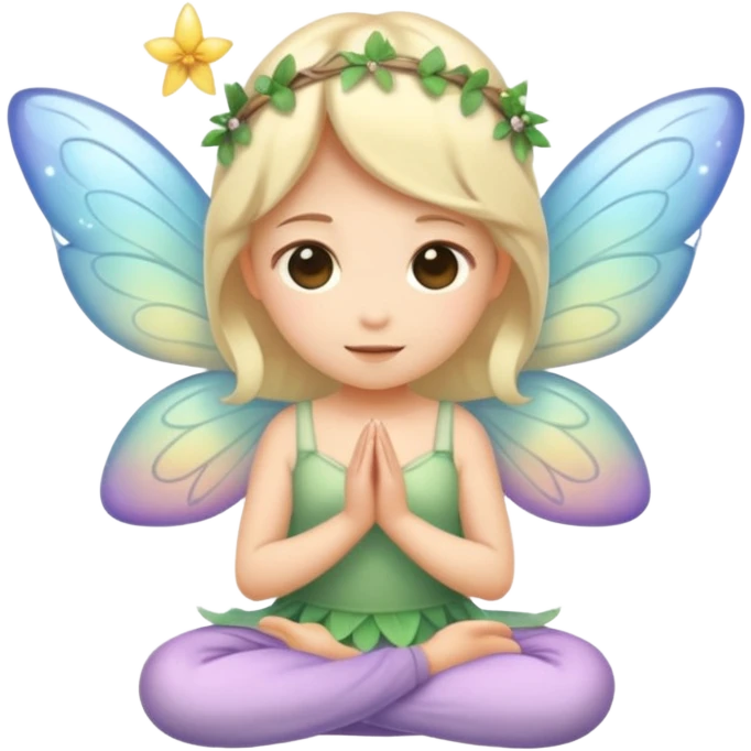 Make a me a cute peaceful emoji with neutral oh my God colors, asthetic, that has fairy magical vibes  emoji