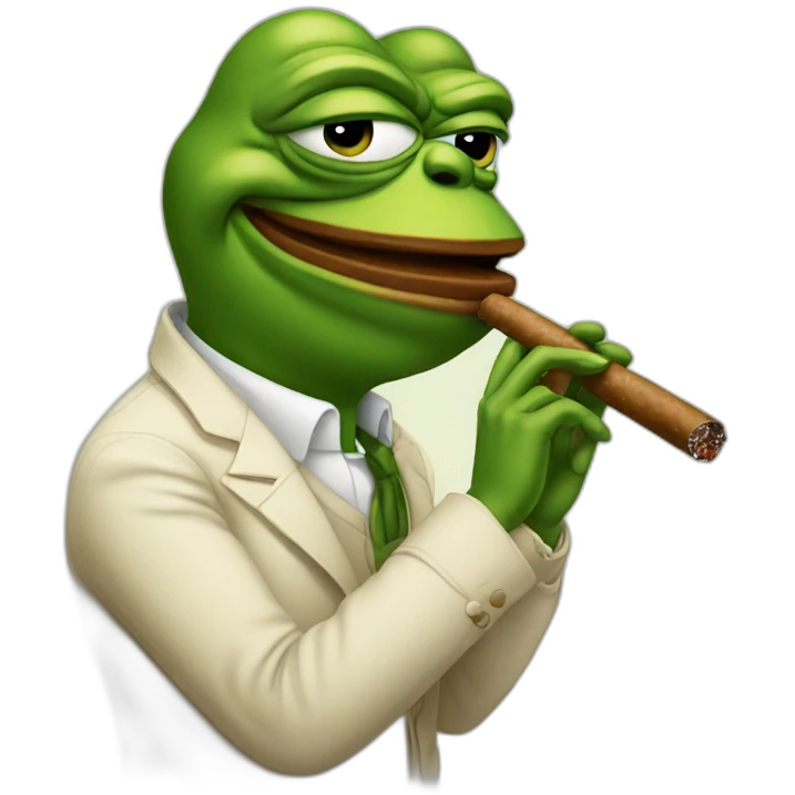 Pepe hits cigar emoji