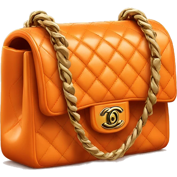 Chanel bag orange emoji