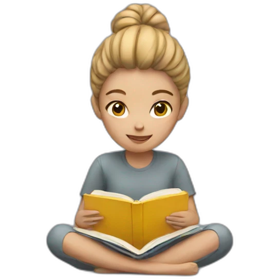 Girl reading emoji