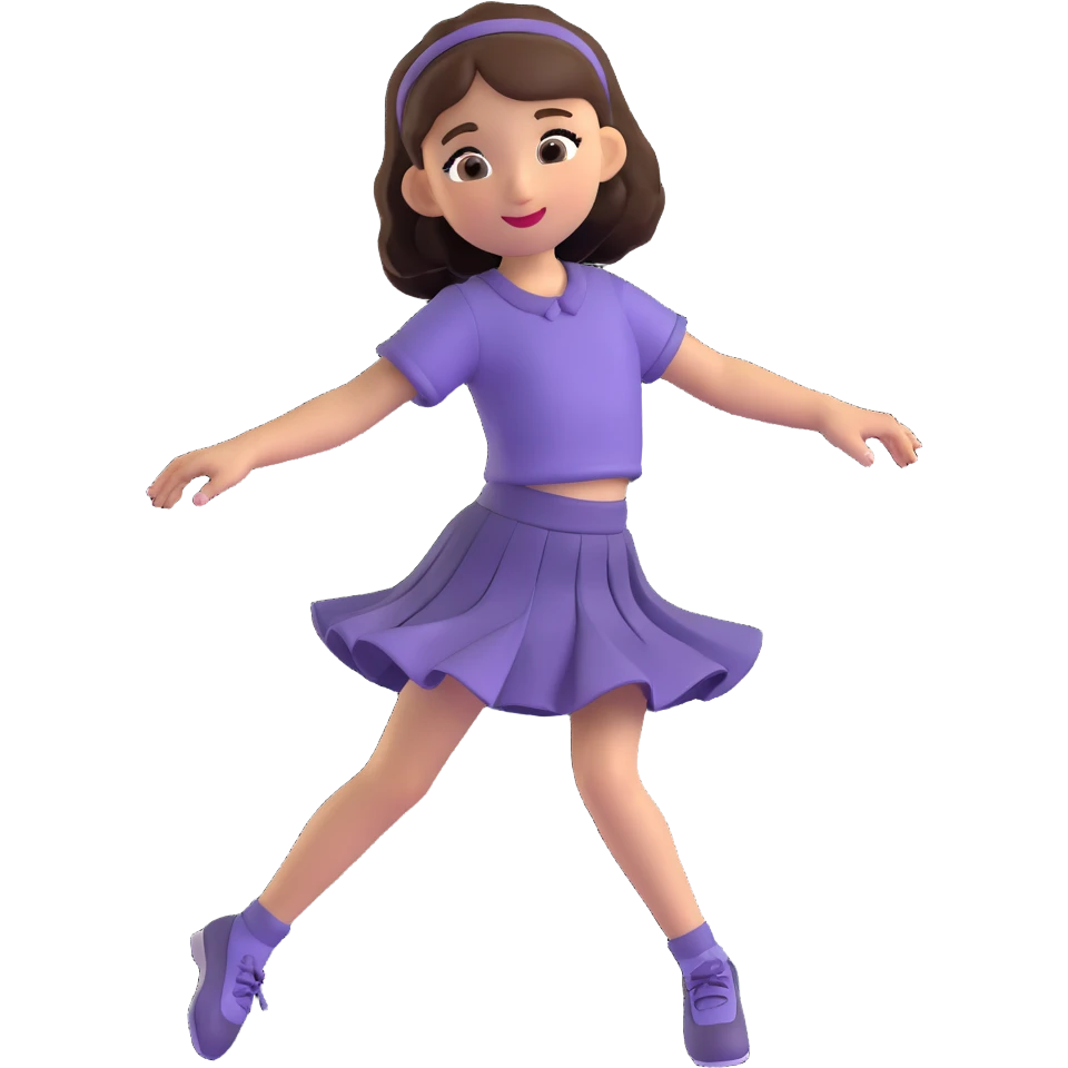 girl dancing in a skirt emoji