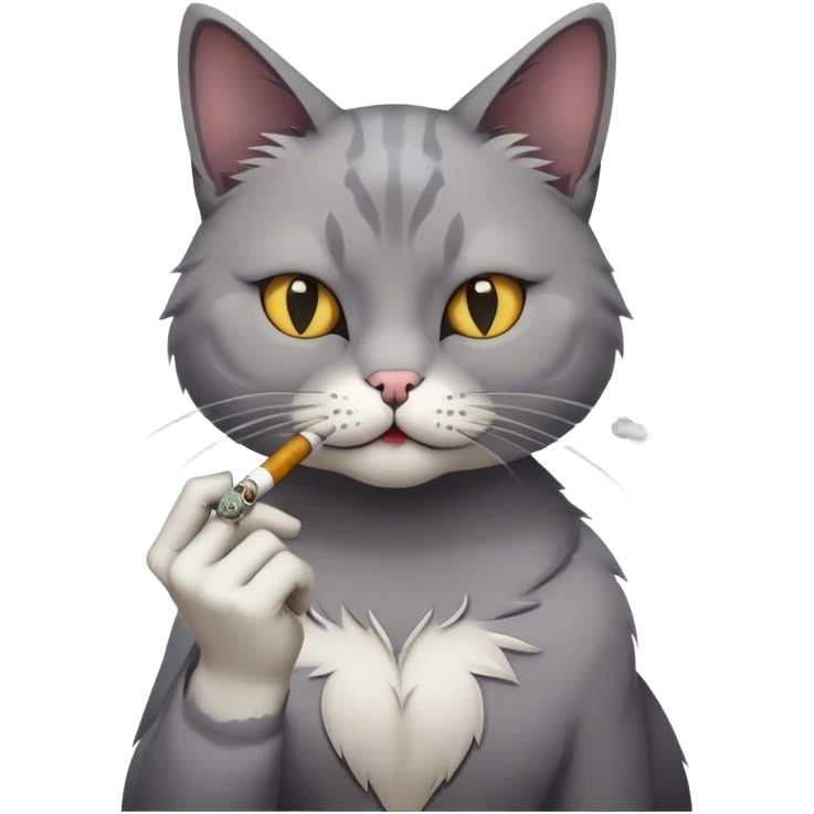 Cat smoking a joint emoji