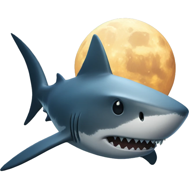 key shark moon emoji