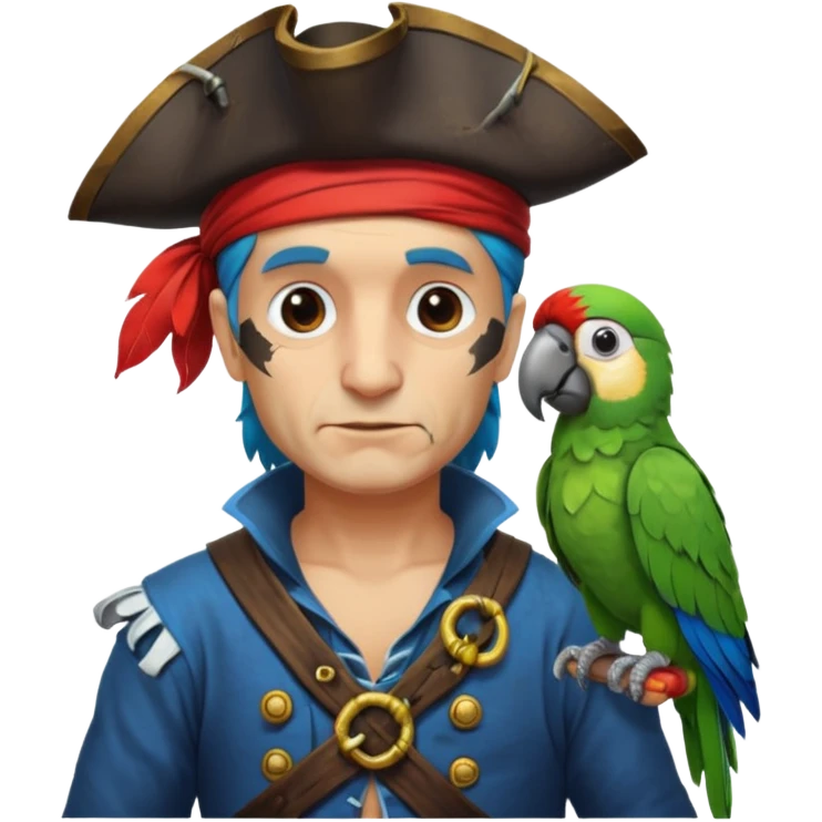 pirate and parrot emoji