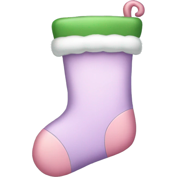 Pastel Christmas stocking emoji