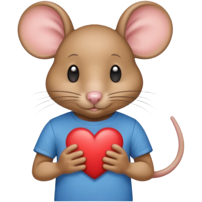 Una ratita con camiseta que ponga R15 y que mande un corazón emoji