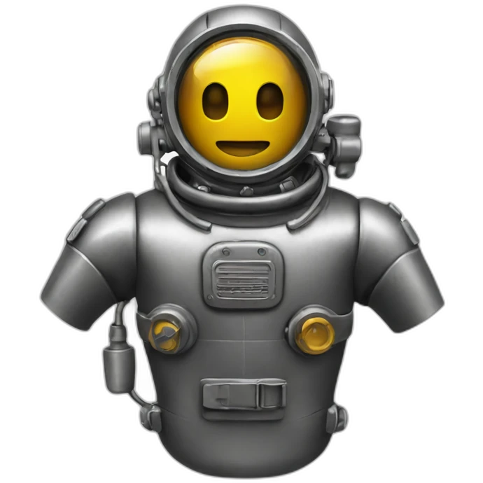 Diving suit metal emoji