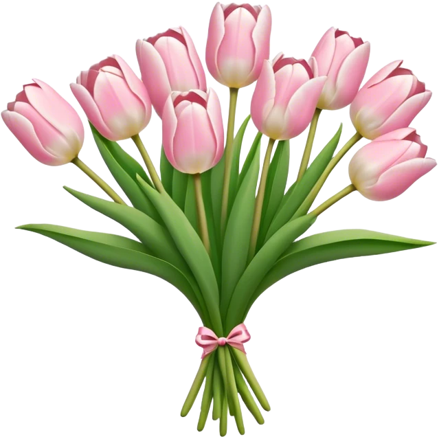 pinkish White tulip bouquet  emoji