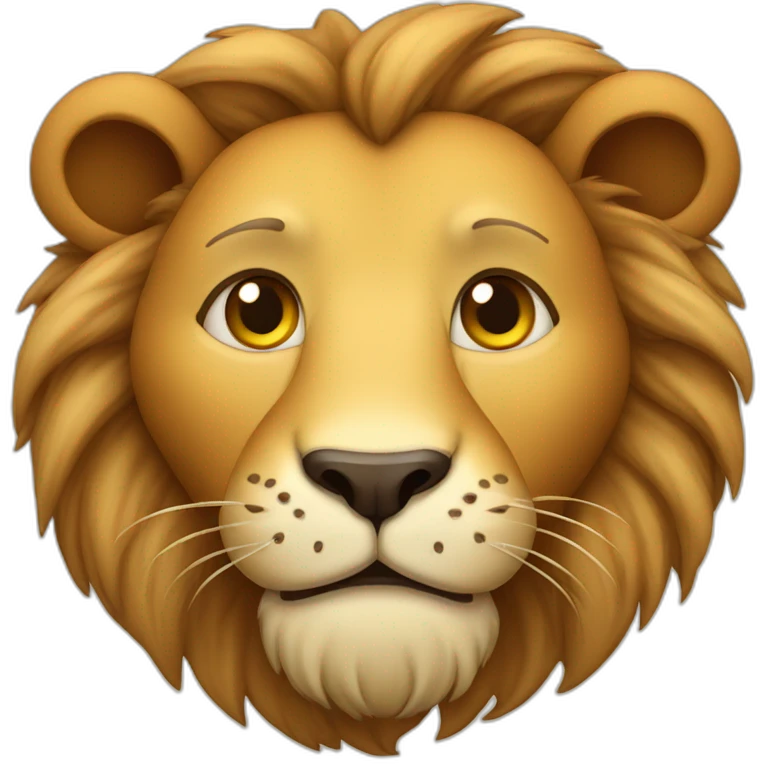 cute cartoon old lion emoji