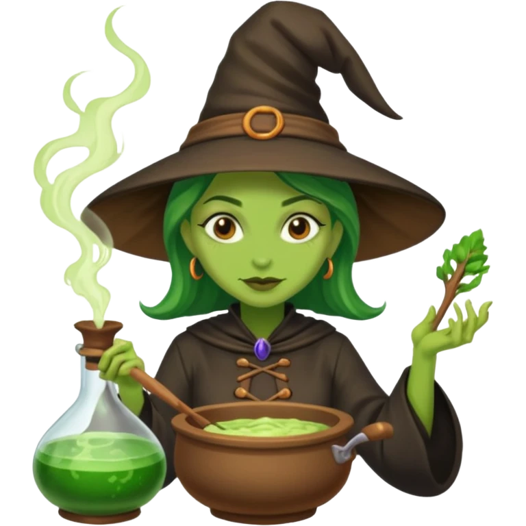 green witch cooking potion emoji
