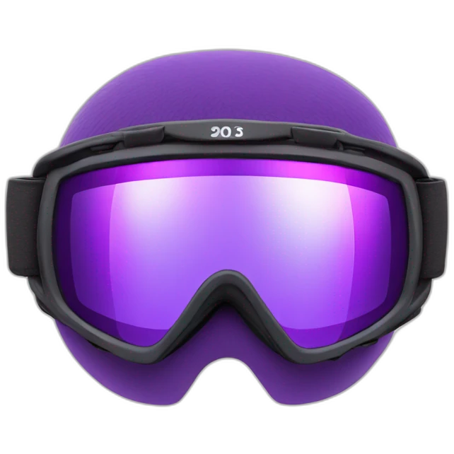 purple ox in snowboard goggles emoji