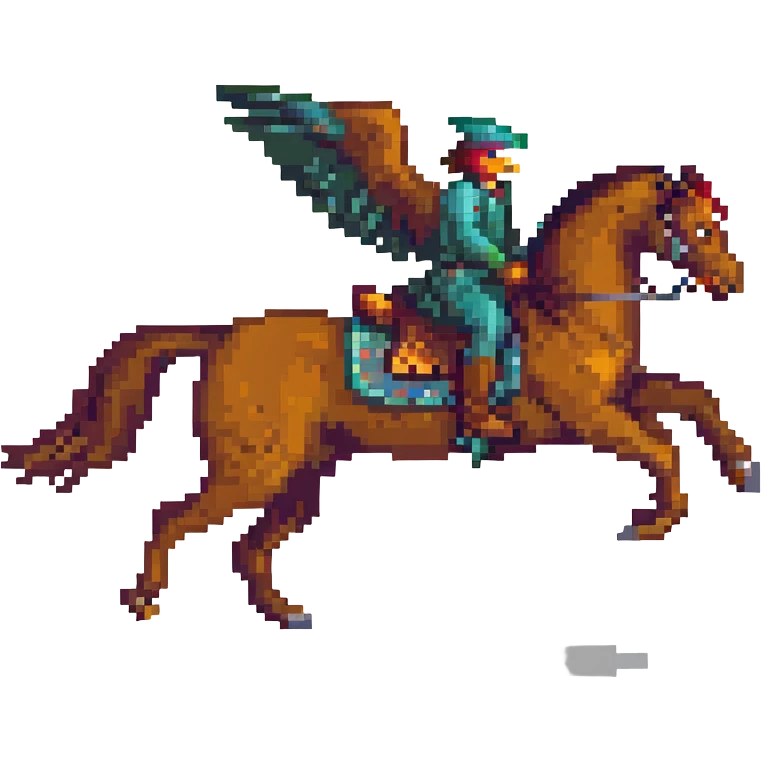 an eagle riding a stallion emoji