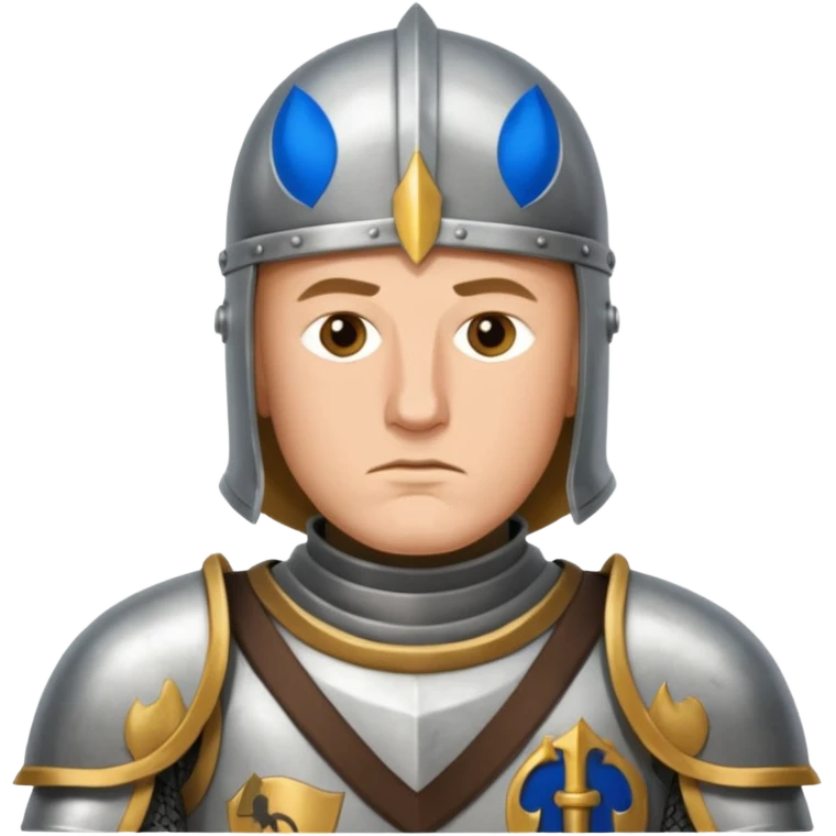 Hazme el emoji de un caballero medieval con actitud muy masculina en diversos estados de animos de los caballeros teutonicos pensativo emoji