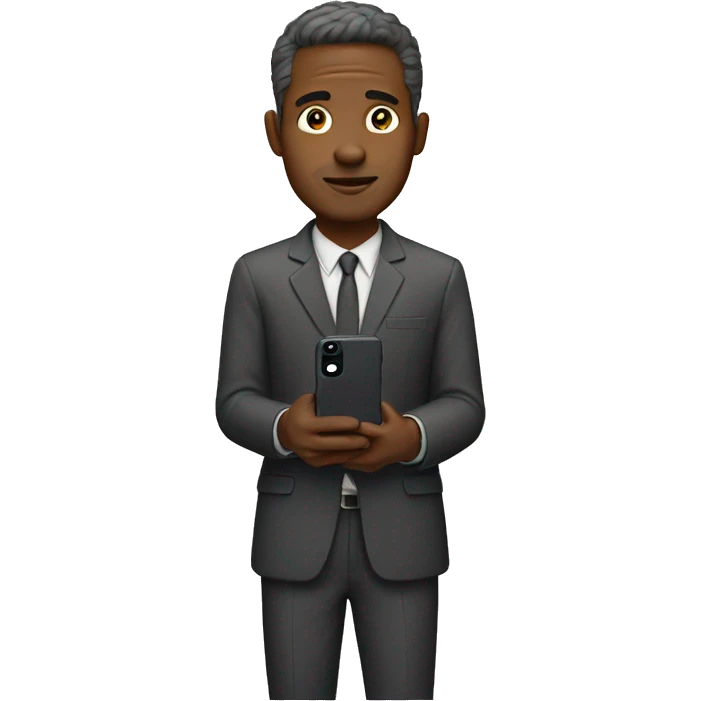man using iphone emoji