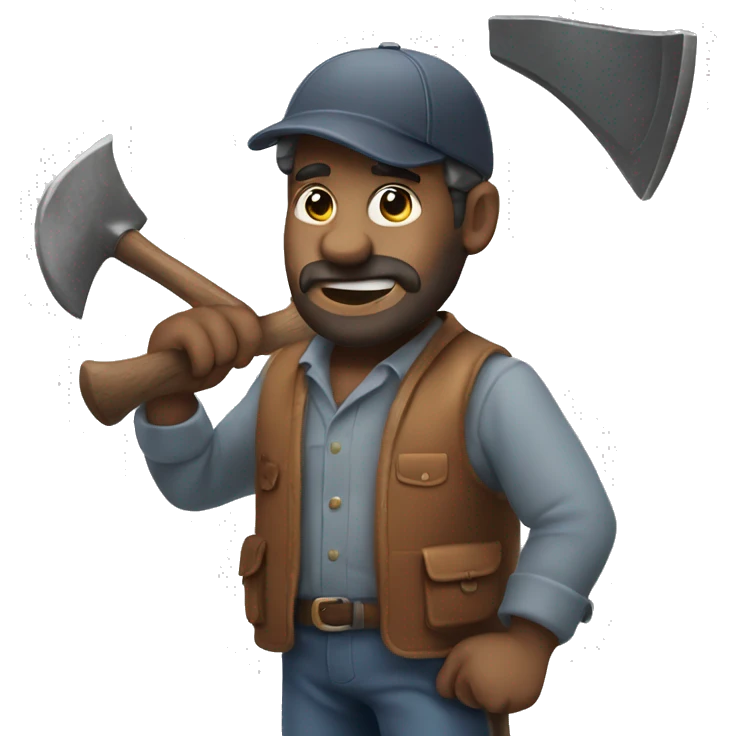 uncle samsonite holding an axe emoji