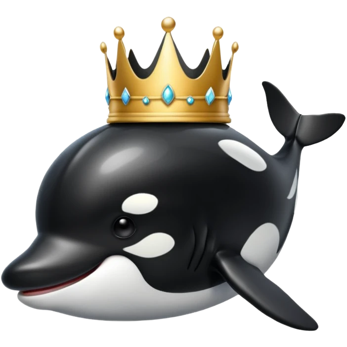 orca with a crown emoji