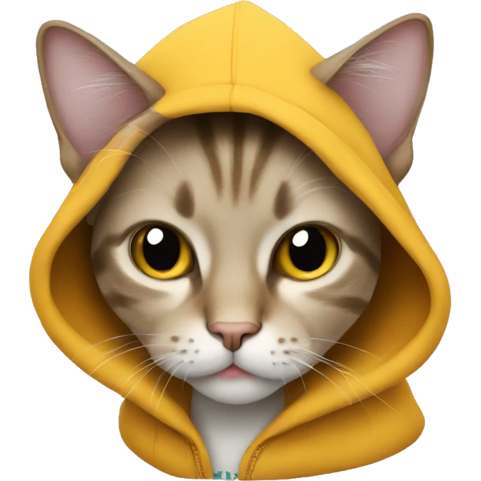 cat wearing a hoodie emoji