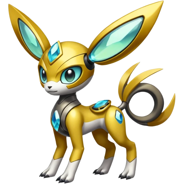 Futuristic Shiny Colorful Meloetta-Wargreymon-Trico-Pokémon-Digimon-Fakémon-fusion-hybrid-creature emoji