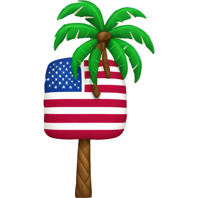 USA flag as a palm tree emoji