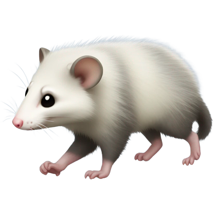 Opossum walking emoji