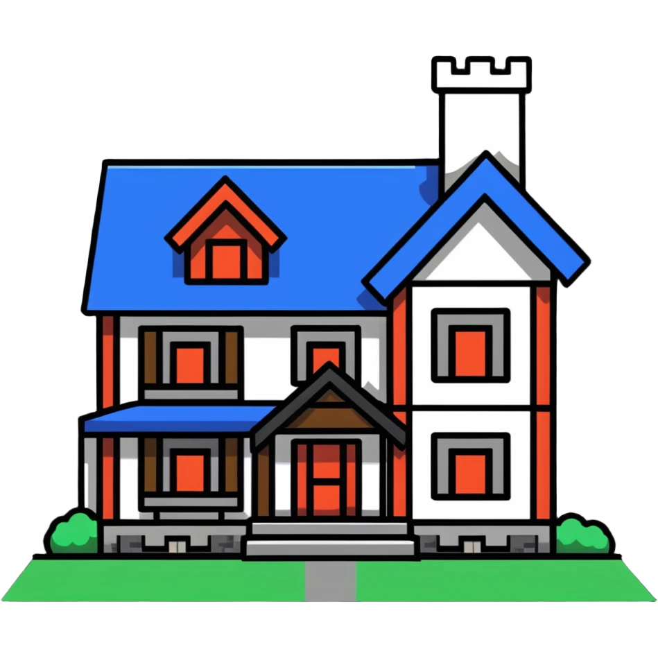 Minecraft house emoji