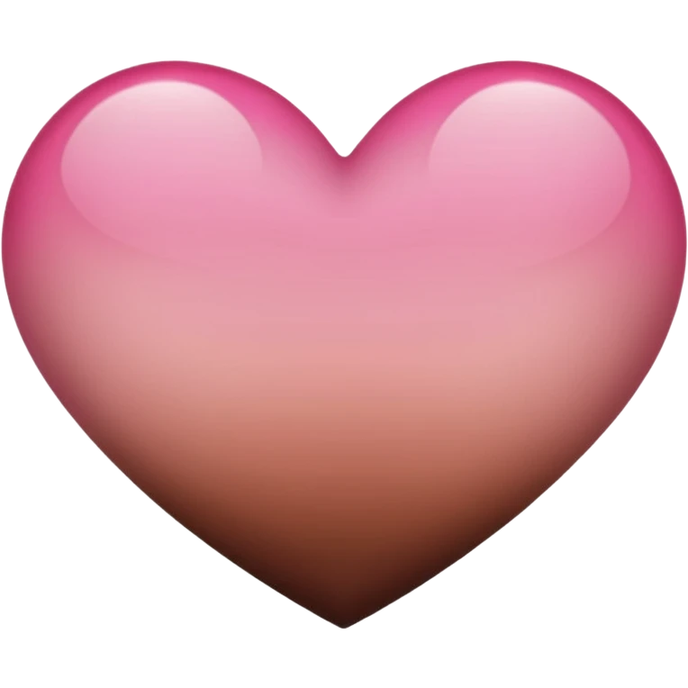 Pink brown ombré heart emoji