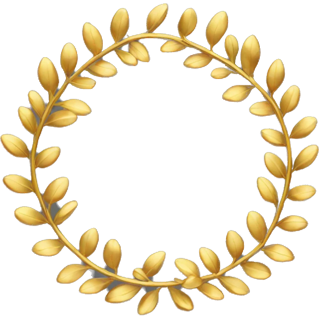 Gold wreath emoji
