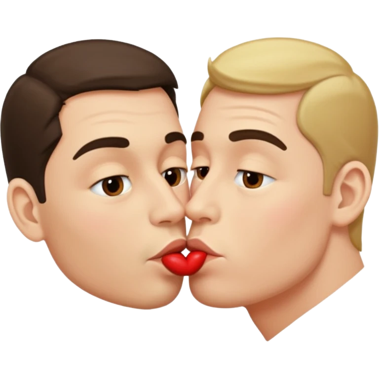 two men kissing on lips emoji